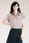 MENTON Flap Pocket Top (TAUPE)