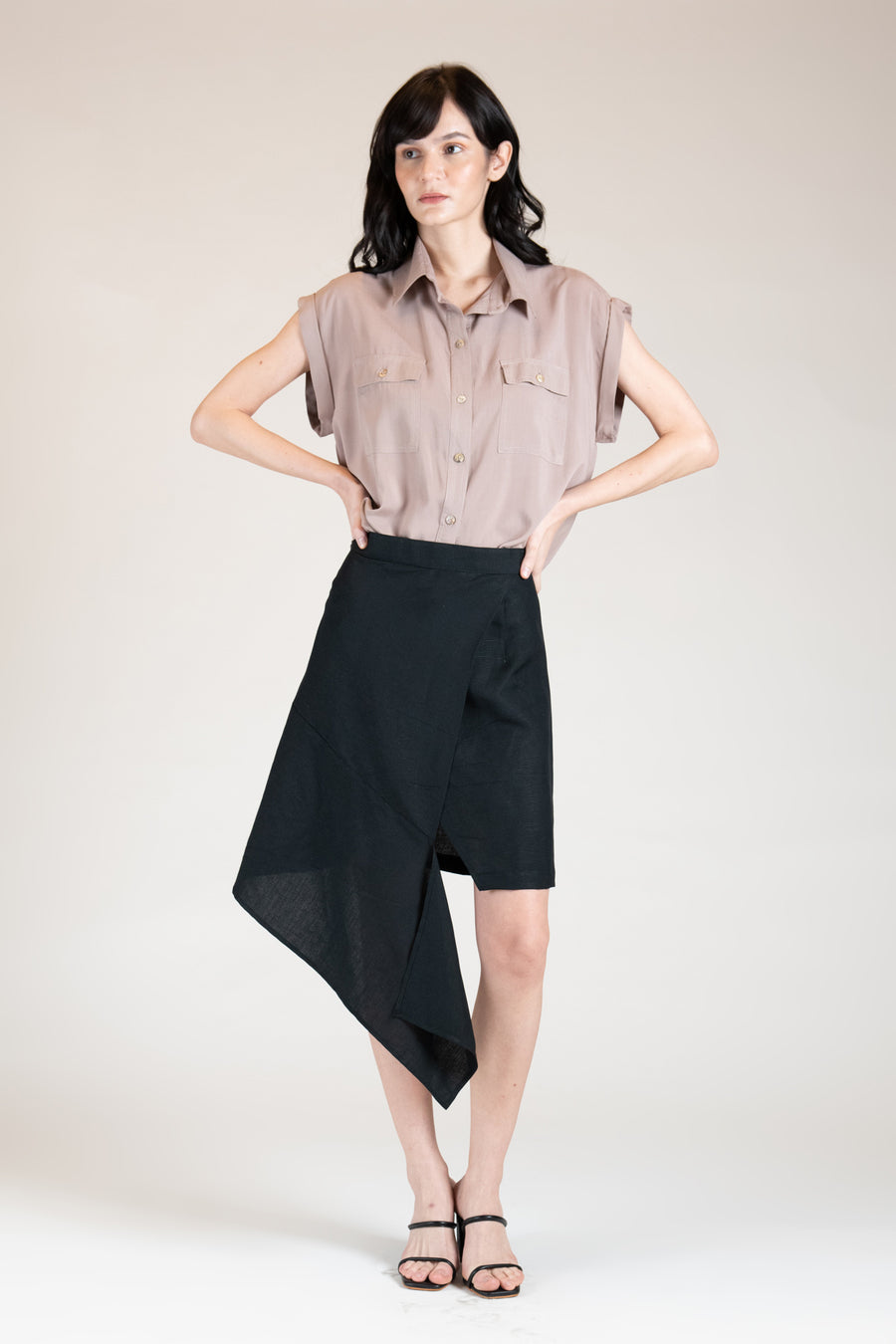 MINERVE A-line Skirt (Black)