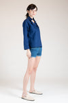 MONTPELLIER Wide Placket Top (Blue)