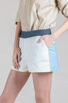 MORTES Color Blocked Shorts (White and Sky)