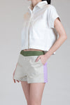 MORTES Color Blocked Shorts (Khaki and Lilac)