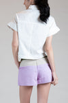 MORTES Color Blocked Shorts (Khaki and Lilac)