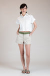 MORTES Color Blocked Shorts (Khaki and Lilac)