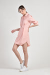 NEVILL Shirtdress with Pleat Detail (Peach)