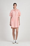 NEVILL Shirtdress with Pleat Detail (Peach)