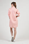 NEVILL Shirtdress with Pleat Detail (Peach)