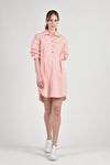 NEVILL Shirtdress with Pleat Detail (Peach)