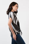 NORWICH Draped Front Top (Brown Printed)