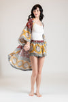 PACA Three-Piece Kimono Set (Mustard Multi)