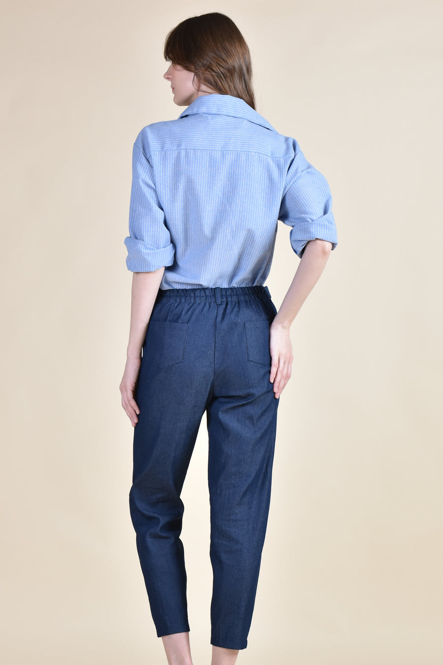 PRUE Dart Detail Pants (Soft Denim)
