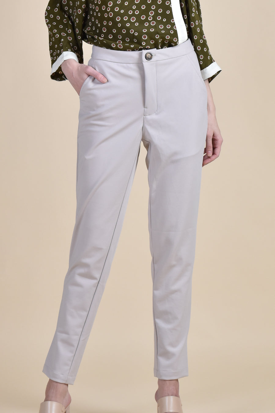 REED Cigarette Pants (Bone)