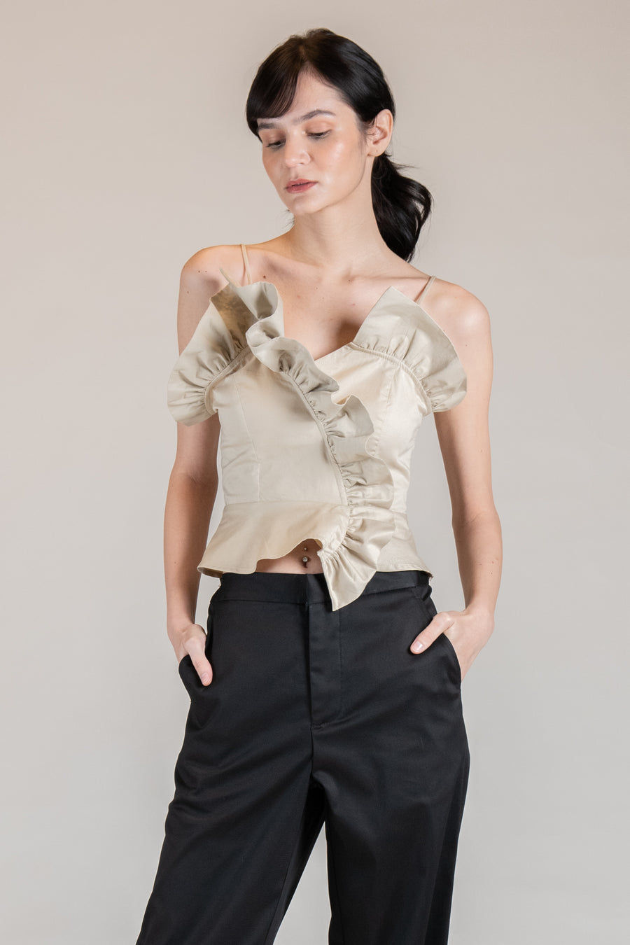 REMY Ruffle Top (Latte)