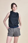 SALVIA Side Collar Top (Black)