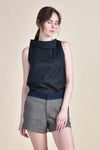 SALVIA Side Collar Top (Black)