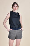 SALVIA Side Collar Top (Black)