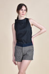 SALVIA Side Collar Top (Black)