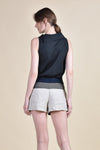 SALVIA Side Collar Top (Black)