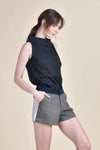 SALVIA Side Collar Top (Black)