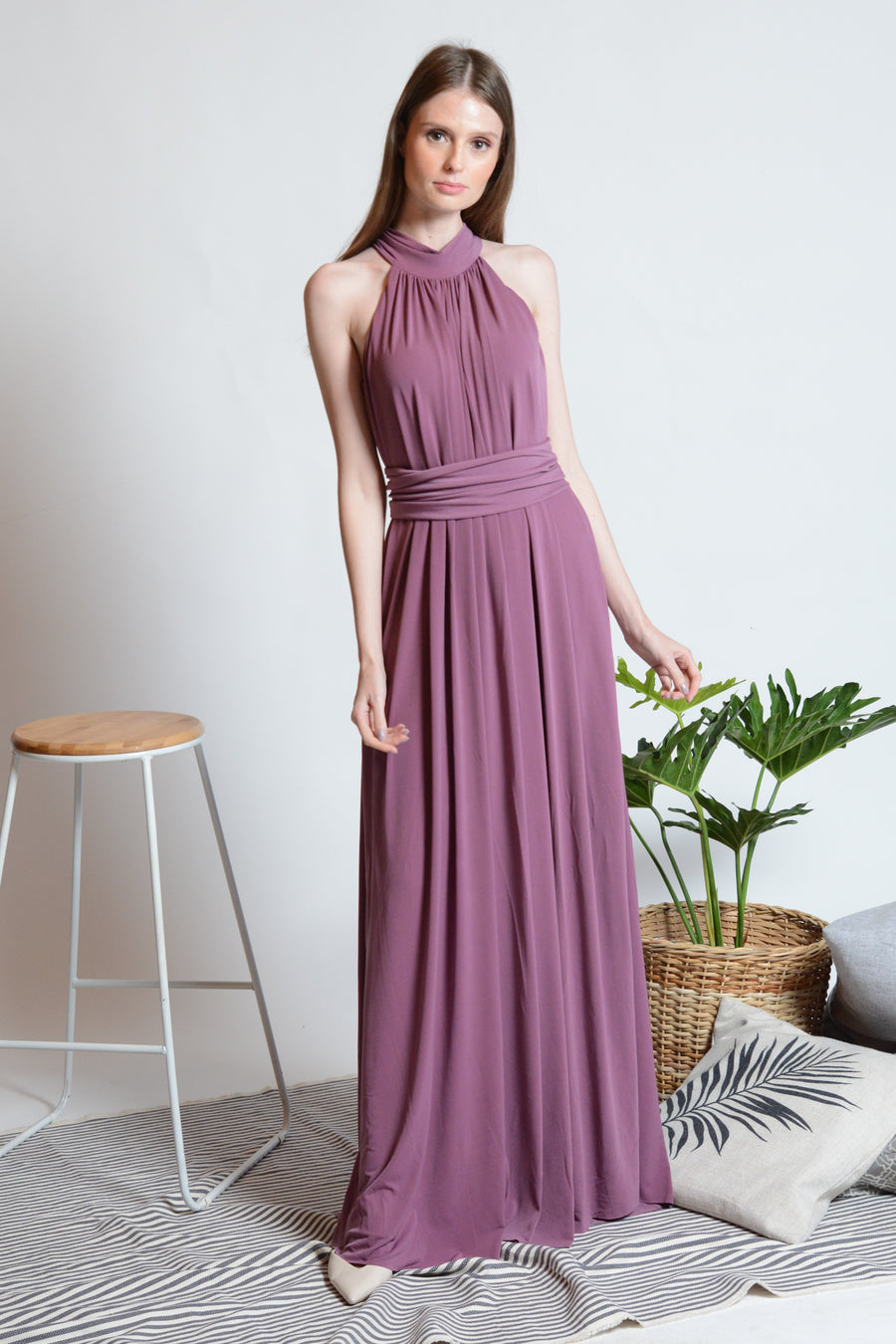 LEXINGTON Halter Gown (Mulberry)