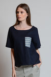 ROTHCHILD Top with Pocket (NAVY)