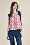 TARANEE Boxy Top with Straps (Coral)