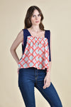 TARANEE Boxy Top with Straps (Coral)