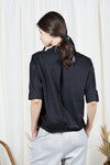 VEGA Pleated Hem Top (Black)