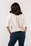 VEGA Pleated Hem Top (Off White)