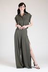 ZETTE Slit Pants (ARMY GREEN)