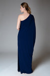 ASTRID Asymmetrical Dolman Gown (Navy)
