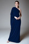 ASTRID Asymmetrical Dolman Gown (Navy)
