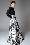 BENNET Painterly Floral Ball Skirt (Black)