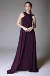 BLANCHE Halter Neckline Gown (Plum)