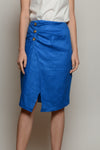 CAYMAN Faux Overlap Linen Skirt
