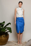 CAYMAN Faux Overlap Linen Skirt