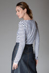 EHAKO Striped Pullover (White)