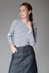 EHAKO Striped Pullover (White)