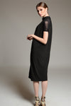 ELARIA Closed Neck Jersey Dress