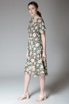 FINSBURY Button Loop Dress (Retro Print)