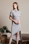 GWYNETH High Neck Jersey Dress