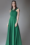 OLYMPIA Multistrap Gown with Belt (Green)