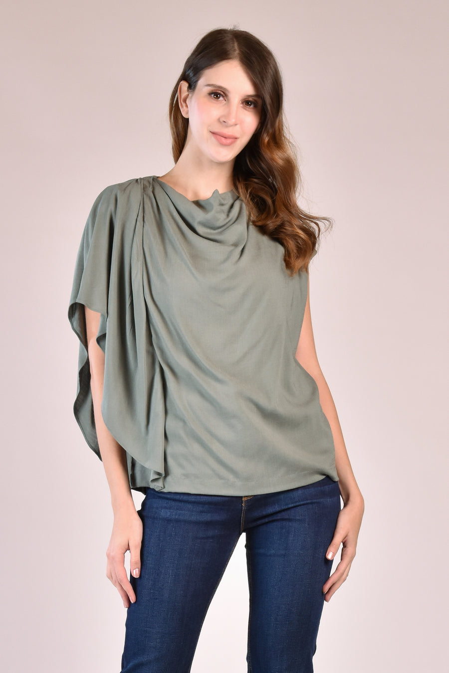 ORRIS Draped Top (Sage)