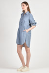 NEVILL Shirtdress with Pleat Detail (Chambray)