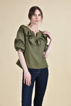DEFOE Peasant Top (Olive)
