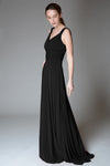 SABINE Ruched Waist Gown (Black)