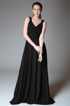 SABINE Ruched Waist Gown (Black)