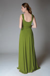 SABINE Ruched Waist Gown (Chartreuse)