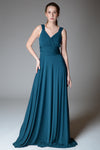 SABINE Ruched Waist Gown (Teal)