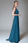 SABINE Ruched Waist Gown (Teal)