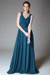 SABINE Ruched Waist Gown (Teal)